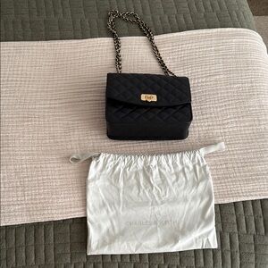 Charles & Keith Black Quilted Shoulder Bag